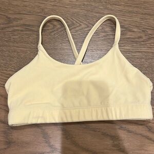 light yellow sports bra